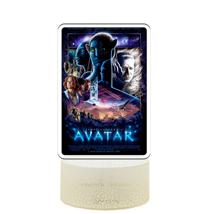 Avatar Acrylic Night Light 16 Color-changing USB Interface Box Set 19X7X4CM white base