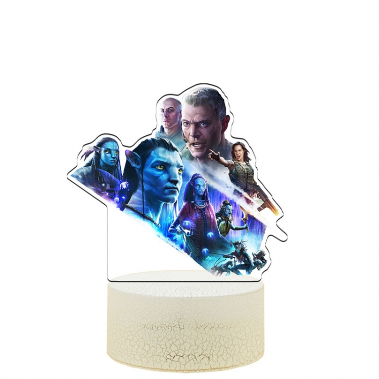 Avatar Acrylic Night Light 16 Color-changing USB Interface Box Set 19X7X4CM white base