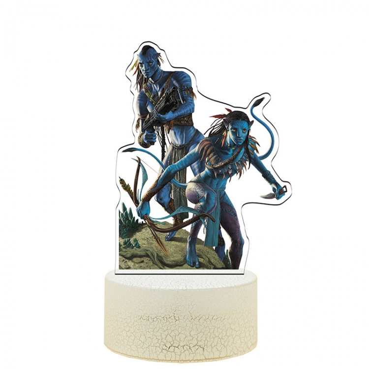 Avatar Acrylic Night Light 16 Color-changing USB Interface Box Set 19X7X4CM white base