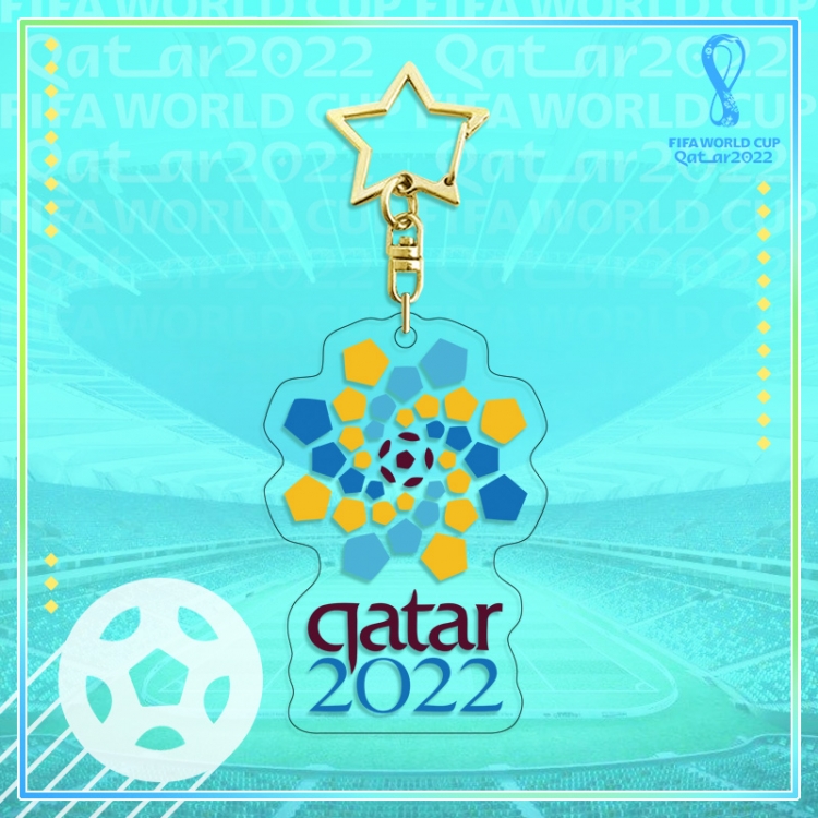 FIFA World Cup Sandwich star ring acrylic pendant bag pendant key ring price for 5 pcs