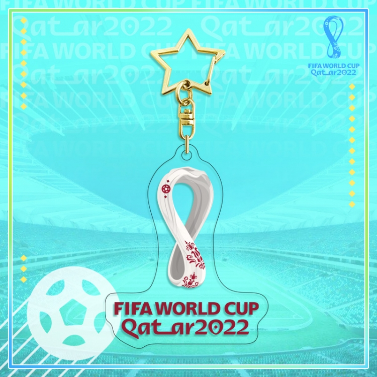 FIFA World Cup Sandwich star ring acrylic pendant bag pendant key ring price for 5 pcs