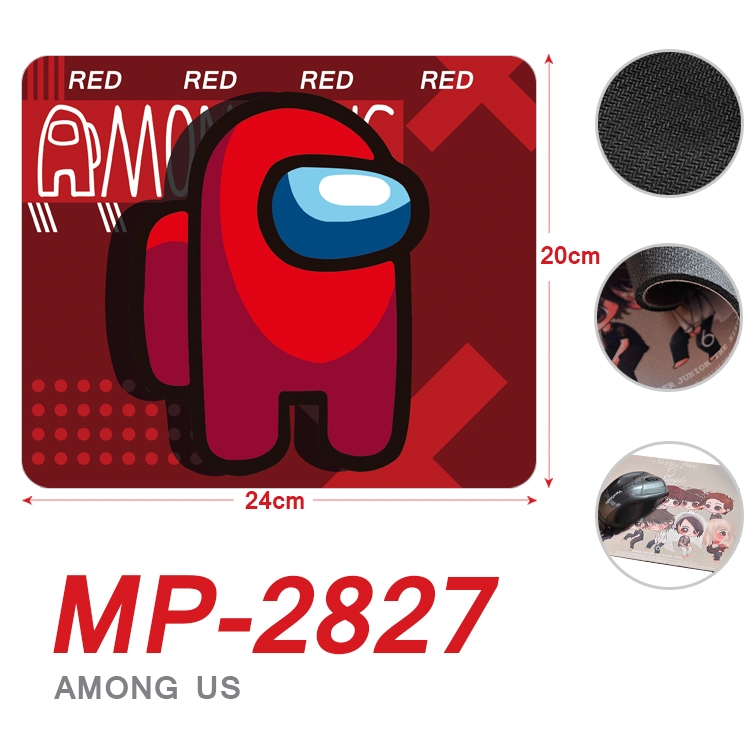 Among us game Full Color Printing Mouse Pad Unlocked 20X24cm price for 5 pcs MP-2827A