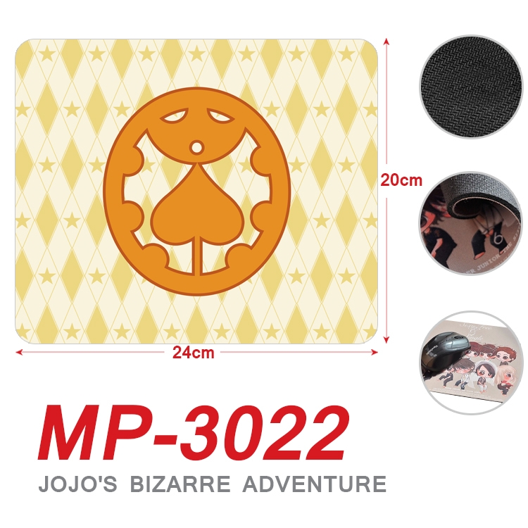 JoJos Bizarre Adventure Anime Full Color Printing Mouse Pad Unlocked 20X24cm price for 5 pcs MP-3022A
