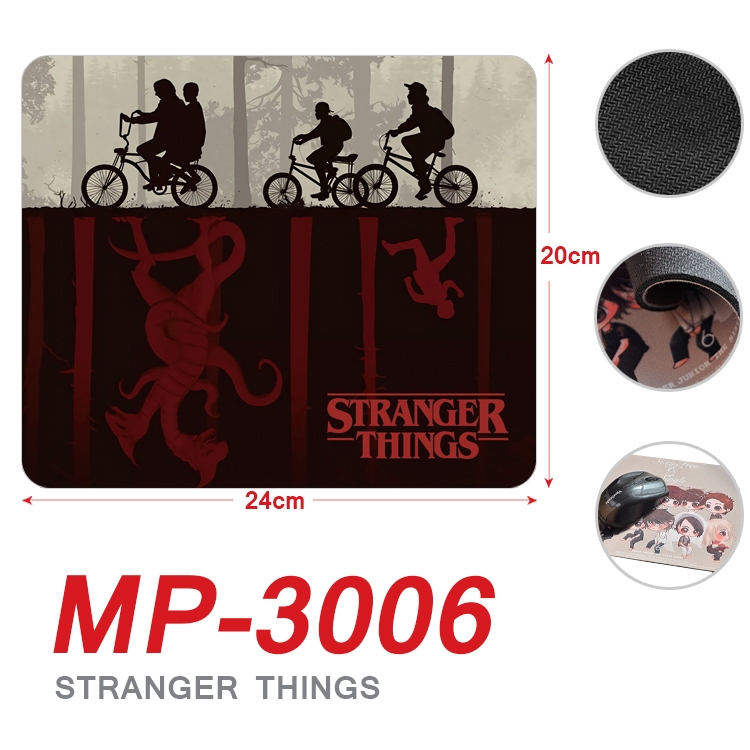 Stranger Things Anime Full Color Printing Mouse Pad Unlocked 20X24cm price for 5 pcs MP-3006A