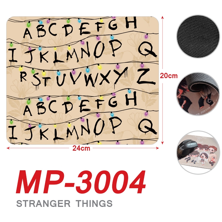 Stranger Things Anime Full Color Printing Mouse Pad Unlocked 20X24cm price for 5 pcs MP-3004A