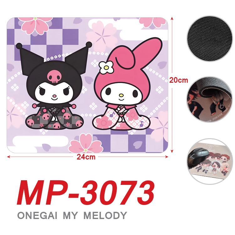 Kuromi Anime Full Color Printing Mouse Pad Unlocked 20X24cm price for 5 pcs MP-3073A