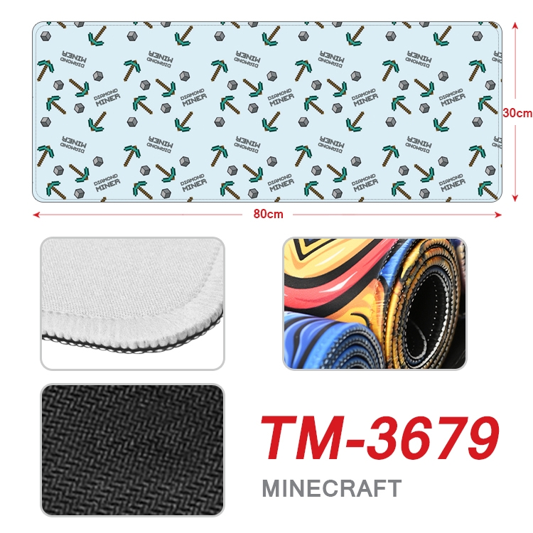 Minecraft Anime peripheral new lock edge mouse pad 30X80cm  TM-3679A
