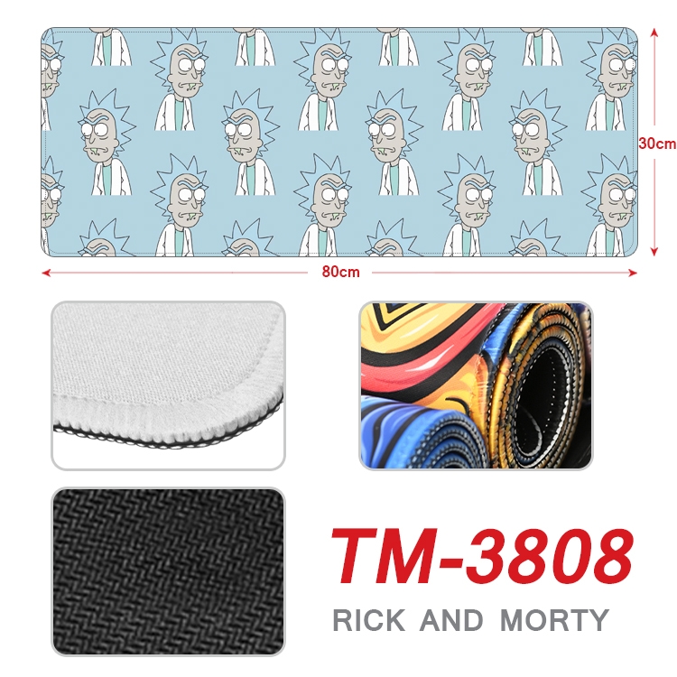 Rick and Morty Anime peripheral new lock edge mouse pad 30X80cm  TM-3808A