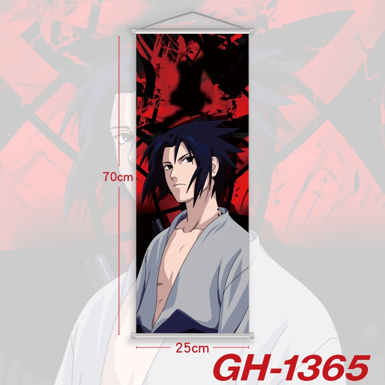 Naruto Plastic Rod Cloth Small Hanging Canvas Painting Wall Scroll 25x70cm price for 5 pcs  GH-1365A