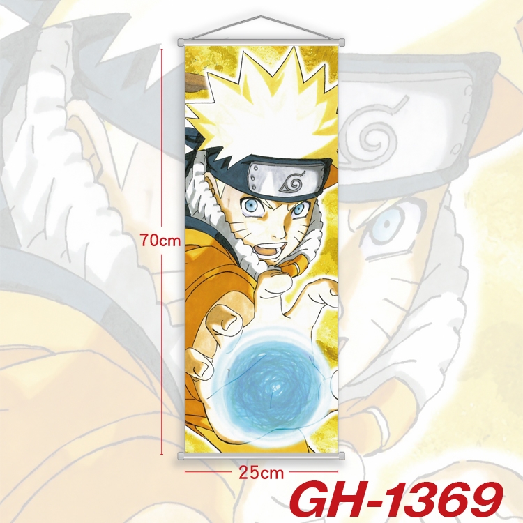 Naruto Plastic Rod Cloth Small Hanging Canvas Painting Wall Scroll 25x70cm price for 5 pcs GH-1369A