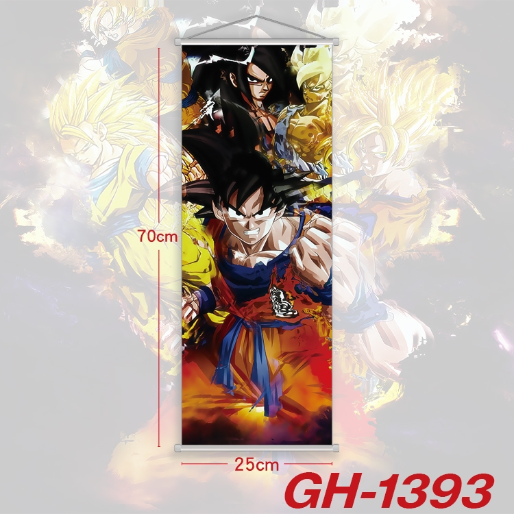 DRAGON BALL Plastic Rod Cloth Small Hanging Canvas Painting Wall Scroll 25x70cm price for 5 pcs GH-1393A