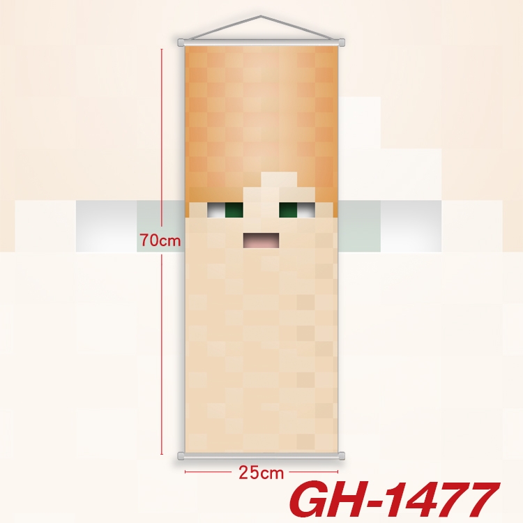 Minecraft Plastic Rod Cloth Small Hanging Canvas Painting Wall Scroll 25x70cm price for 5 pcs GH-1477A