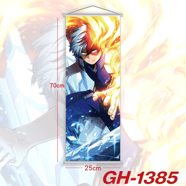 My Hero Academia Plastic Rod Cloth Small Hanging Canvas Painting Wall Scroll 25x70cm price for 5 pcs GH-1385A