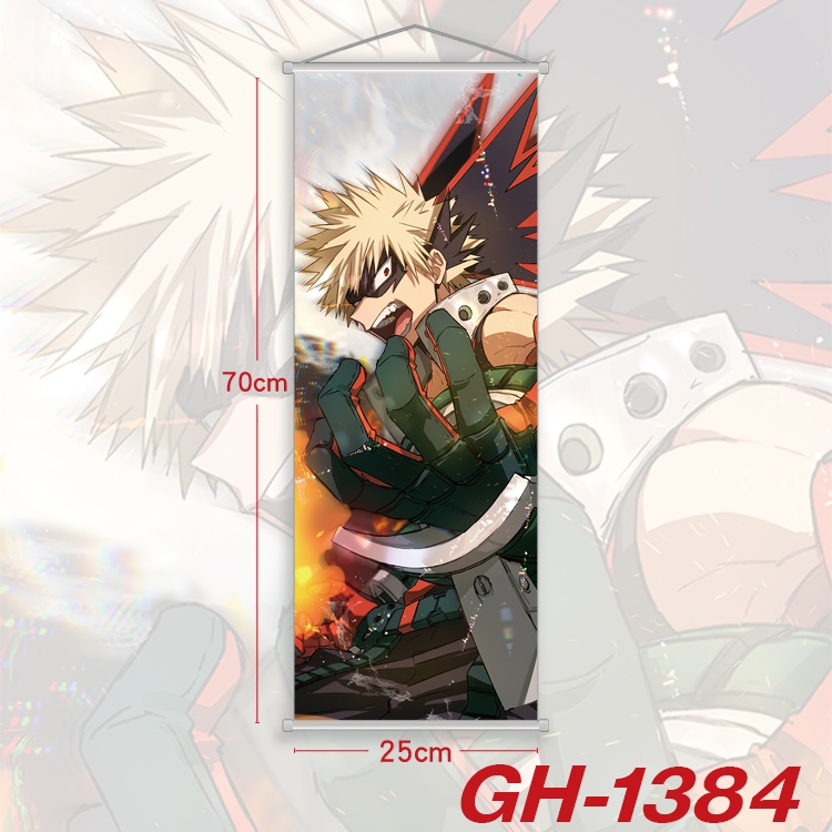 My Hero Academia Plastic Rod Cloth Small Hanging Canvas Painting Wall Scroll 25x70cm price for 5 pcs GH-1384A