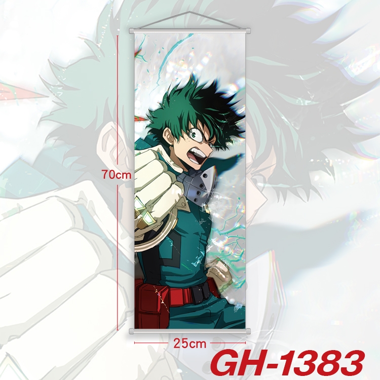 My Hero Academia Plastic Rod Cloth Small Hanging Canvas Painting Wall Scroll 25x70cm price for 5 pcs GH-1383A