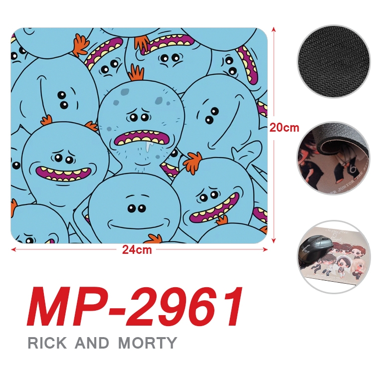 Rick and Morty Anime Full Color Printing Mouse Pad Unlocked 20X24cm price for 5 pcs MP-2961A