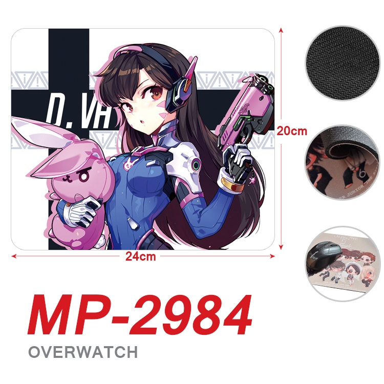 Overwatch Anime Full Color Printing Mouse Pad Unlocked 20X24cm price for 5 pcs MP-2984A