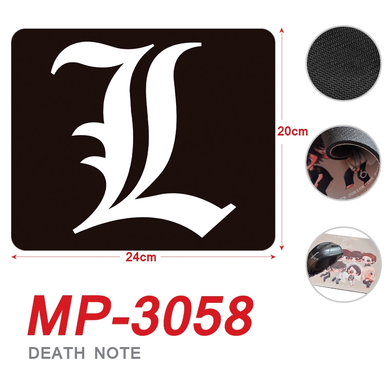 Death note Anime Full Color Printing Mouse Pad Unlocked 20X24cm price for 5 pcs  MP-3058A