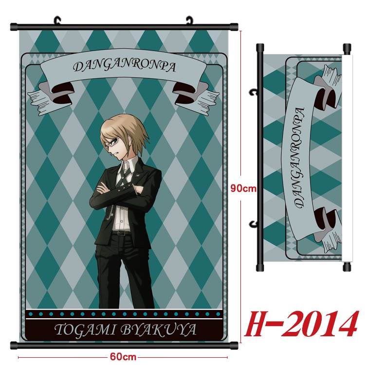 Dangan-Ronpa Anime Black Plastic Rod Canvas Painting Wall Scroll 60X90CM  H-2014