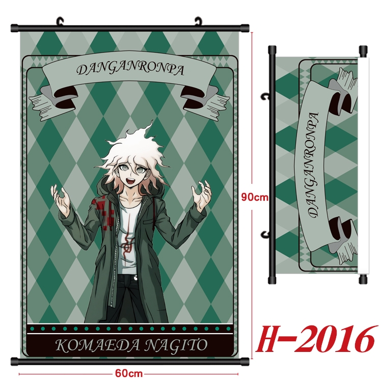 Dangan-Ronpa Anime Black Plastic Rod Canvas Painting Wall Scroll 60X90CM  H-2016