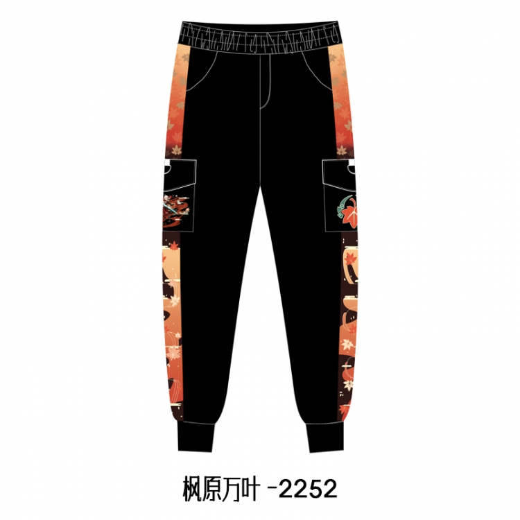Genshin Impact Anime surrounding thick casual overalls trousers from S to 3XL