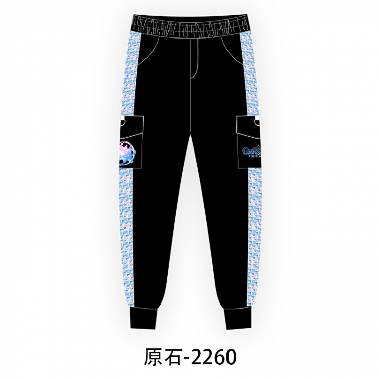 Genshin Impact Anime surrounding thick casual overalls trousers from S to 3XL