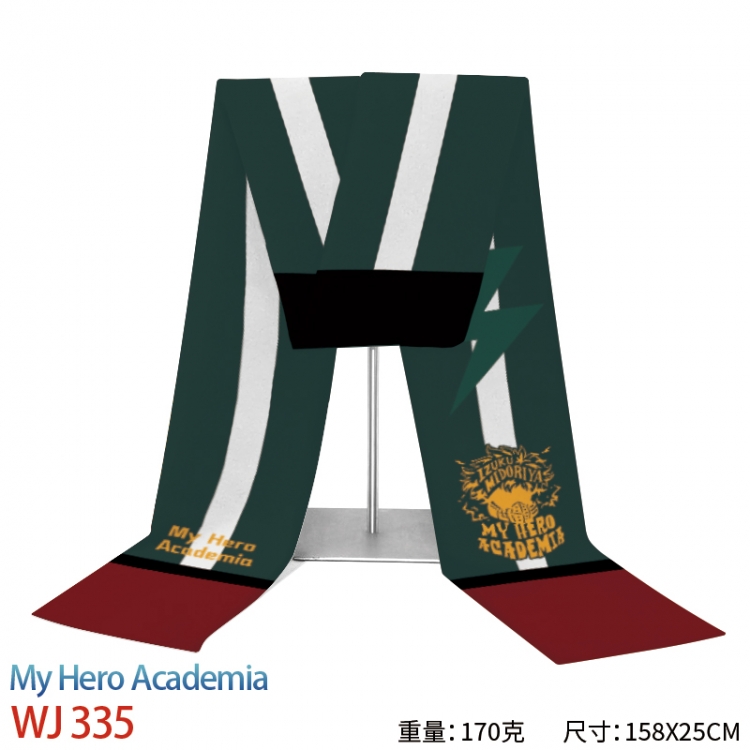 My Hero Academia Anime full-color flannelette scarf 158x25cm  WJ-335