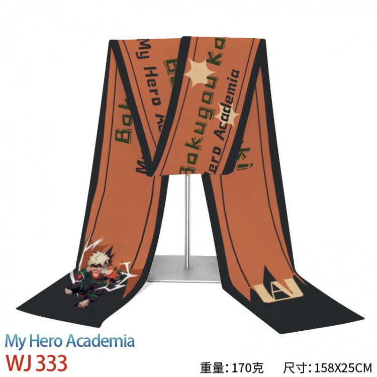 My Hero Academia Anime full-color flannelette scarf 158x25cm WJ-333