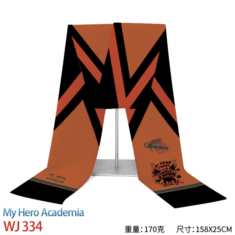 My Hero Academia Anime full-color flannelette scarf 158x25cm WJ-334