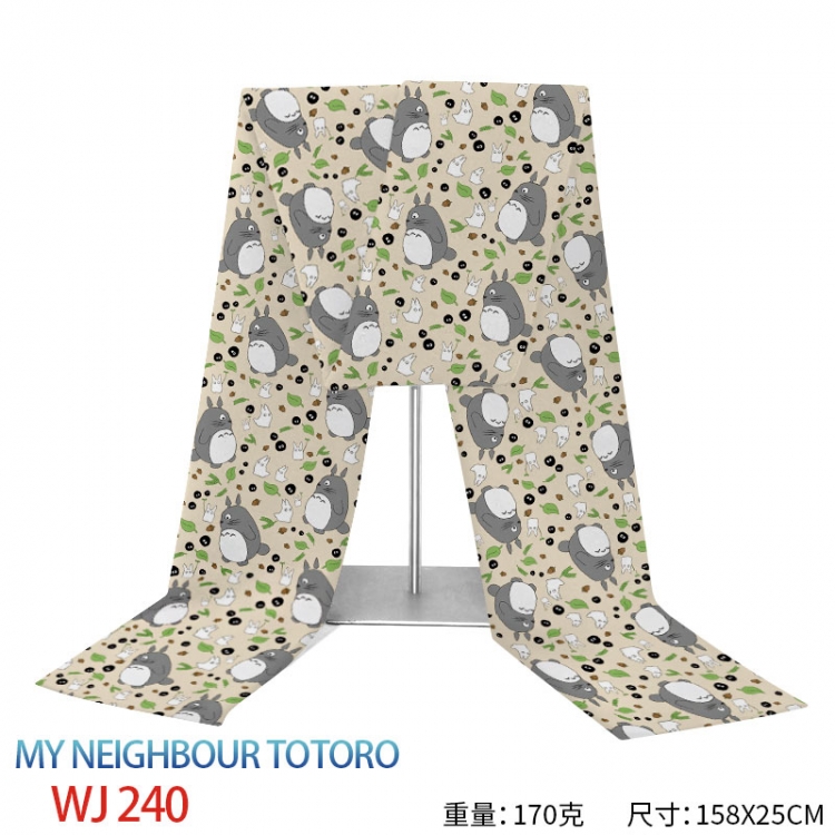 TOTORO Anime full-color flannelette scarf 158x25cm WJ-240
