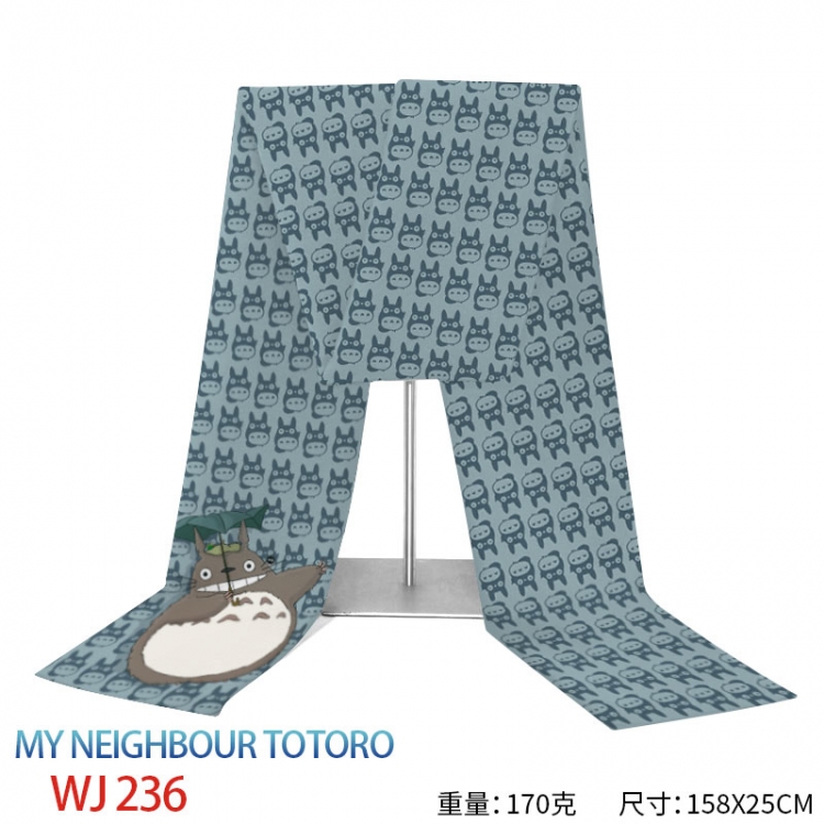 TOTORO Anime full-color flannelette scarf 158x25cm WJ-236-2