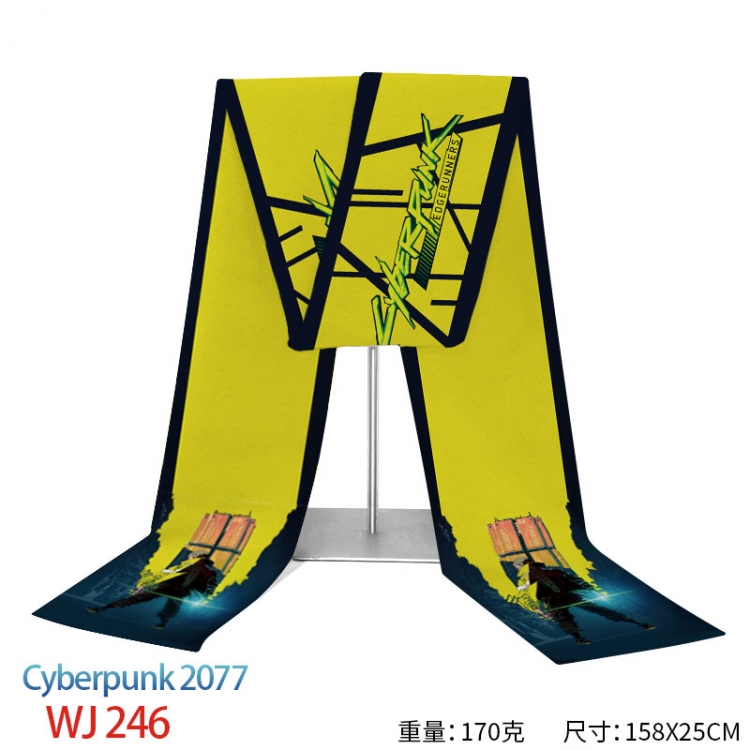 Cyberpunk Anime full-color flannelette scarf 158x25cm WJ-246-2