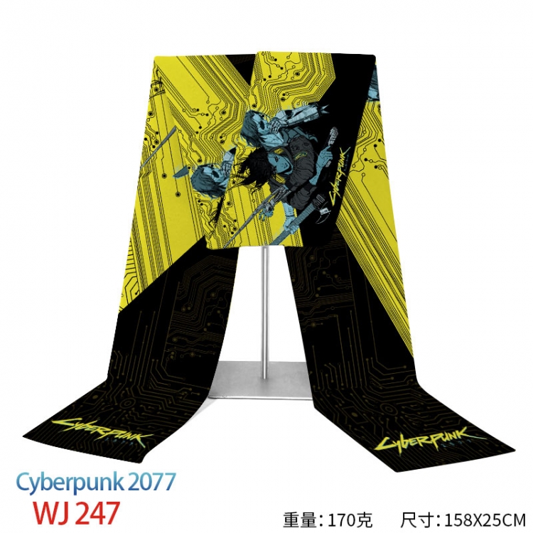 Cyberpunk Anime full-color flannelette scarf 158x25cm WJ-247-2