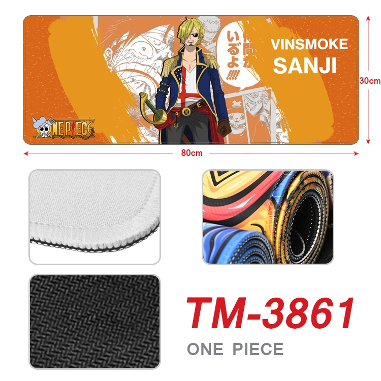 One Piece Anime peripheral new lock edge mouse pad 80X30cm