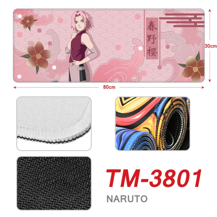 Naruto Anime peripheral new lock edge mouse pad 80X30cm TM-3801A