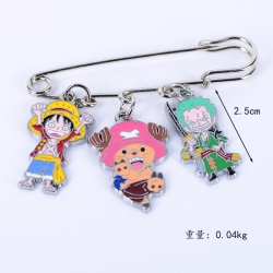 One Piece Anime metal brooch b...