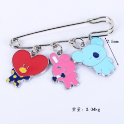 BTS Anime metal brooch bag acc...