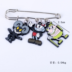 Tea Cup Cartoon metal brooch b...