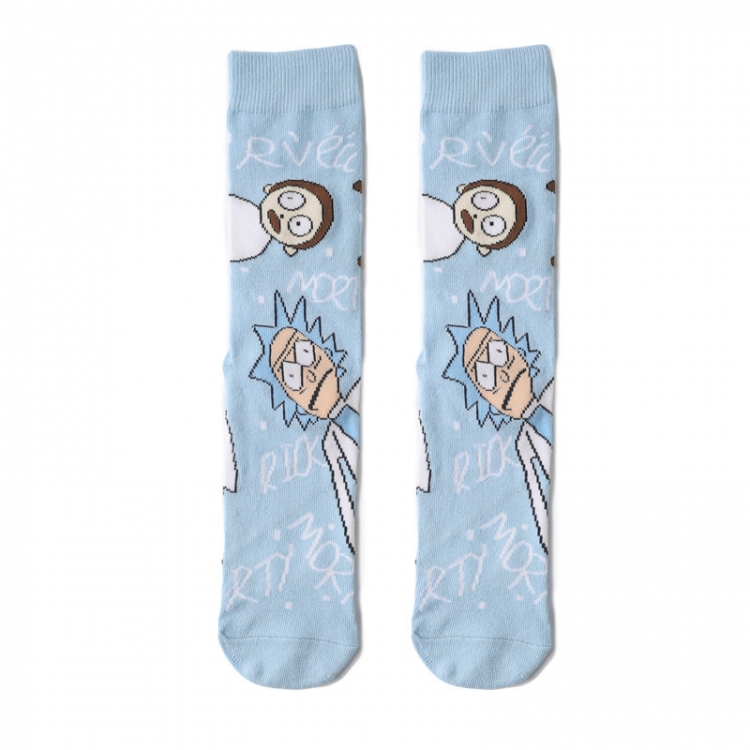 Rick and Morty Anime cartoon socks combed cotton neutral socks straight socks Price for 5 Pairs