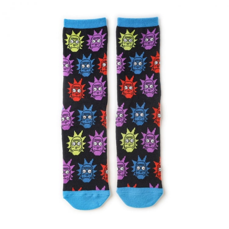 Rick and Morty Anime cartoon socks combed cotton neutral socks straight socks Price for 5 Pairs