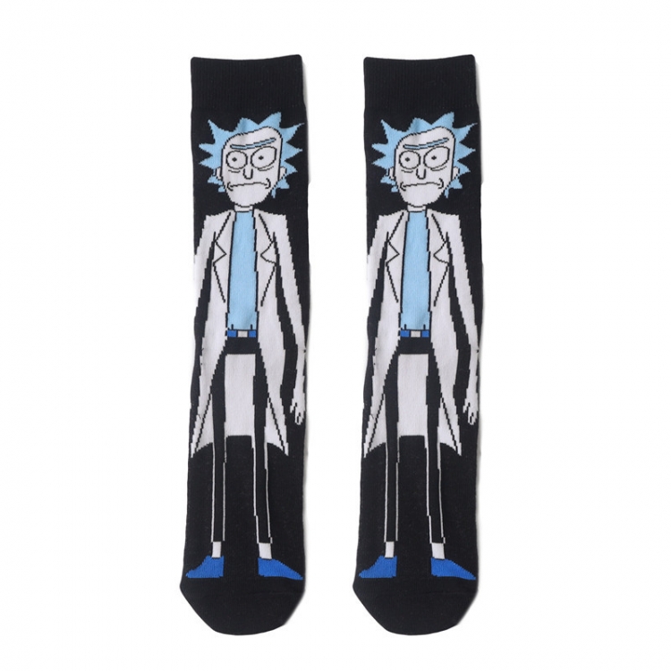 Rick and Morty Anime cartoon socks combed cotton neutral socks straight socks Price for 5 Pairs