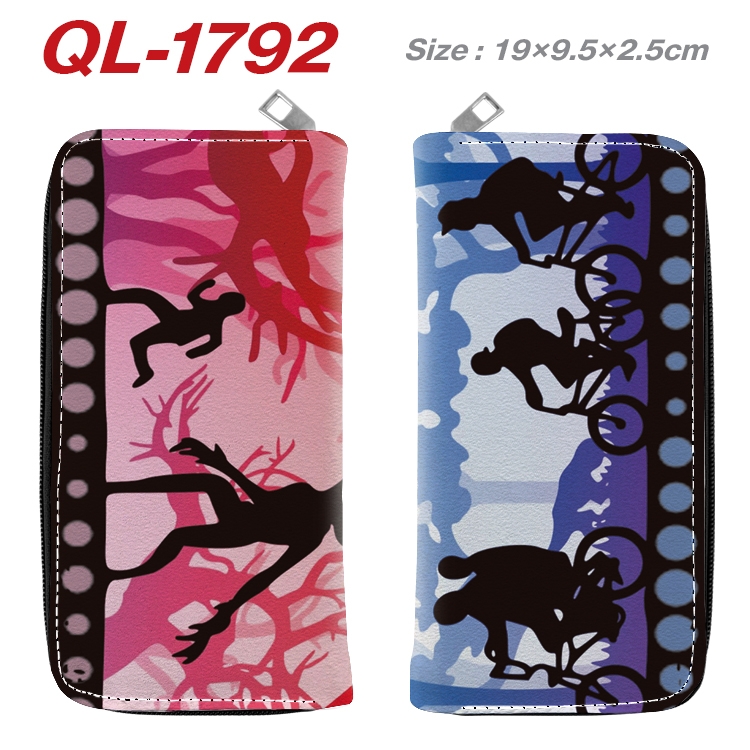 Stranger Things Animation perimeter long zipper wallet 19.5x9.5x2.5cm QL-1792