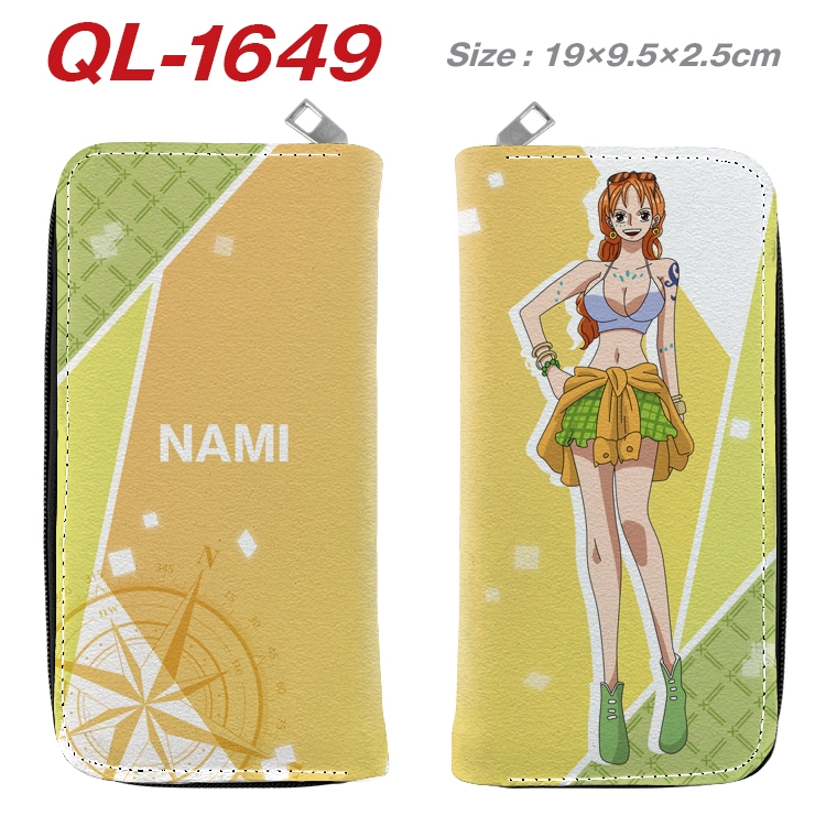 One Piece Animation perimeter long zipper wallet 19.5x9.5x2.5cm QL-1649