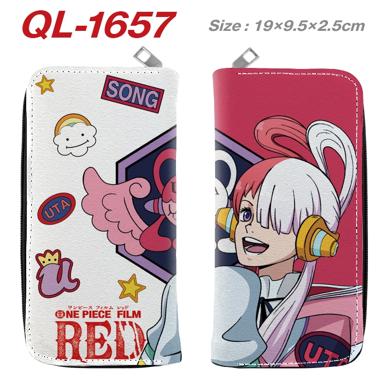 One Piece Animation perimeter long zipper wallet 19.5x9.5x2.5cm  QL-1657