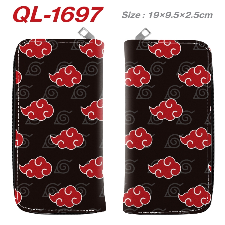 Naruto Animation perimeter long zipper wallet 19.5x9.5x2.5cm QL-1697