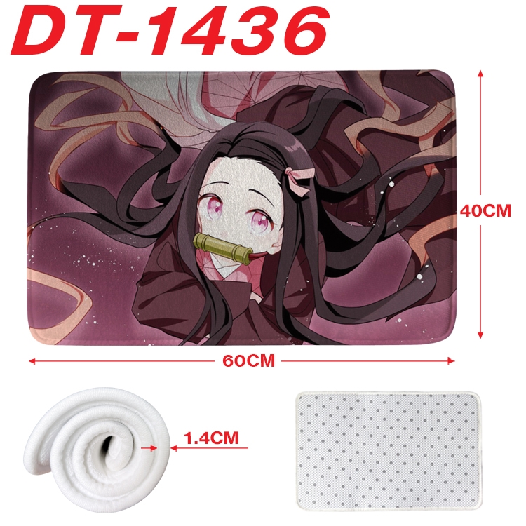 Demon Slayer Kimets Animation full-color carpet floor mat 40x60X1.4cm  DT-1436