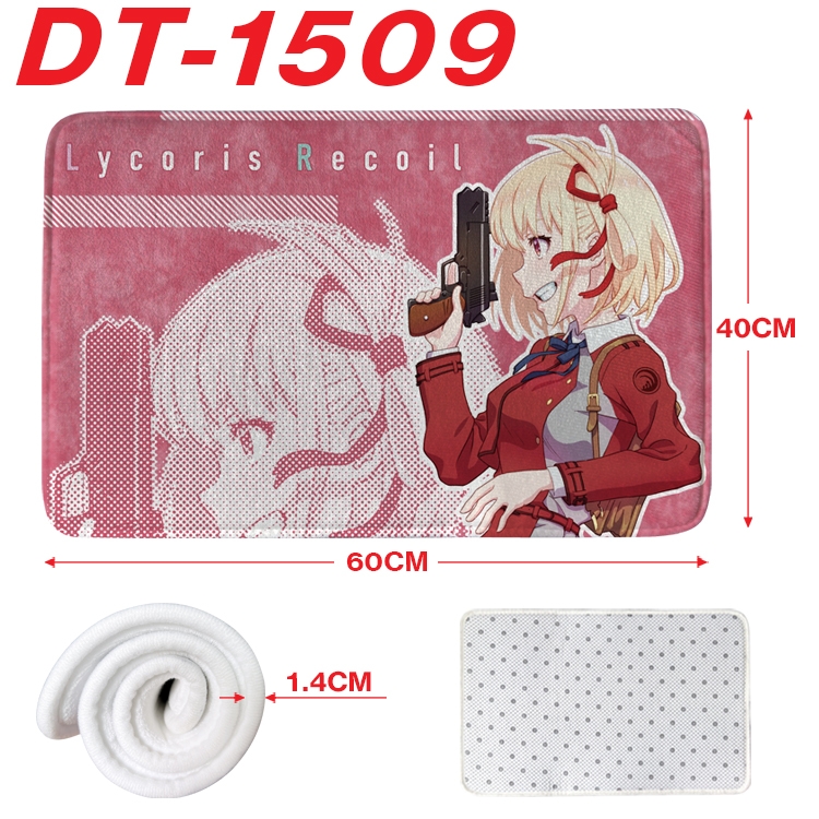 Lycoris Recoil Animation full-color carpet floor mat 40x60X1.4cm DT-1509