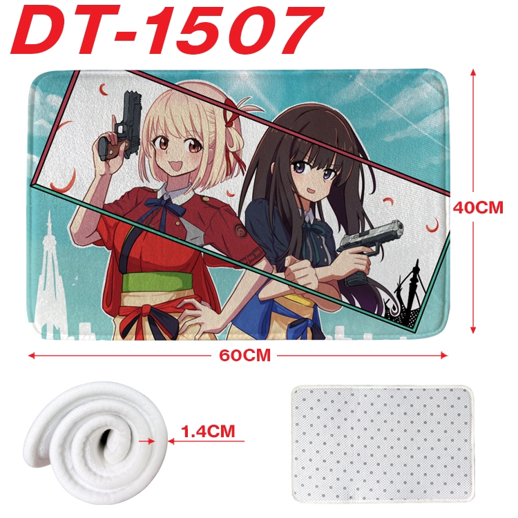 Lycoris Recoil Animation full-color carpet floor mat 40x60X1.4cm DT-1507