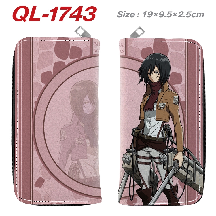 Shingeki no Kyojin Animation perimeter long zipper wallet 19.5x9.5x2.5cm