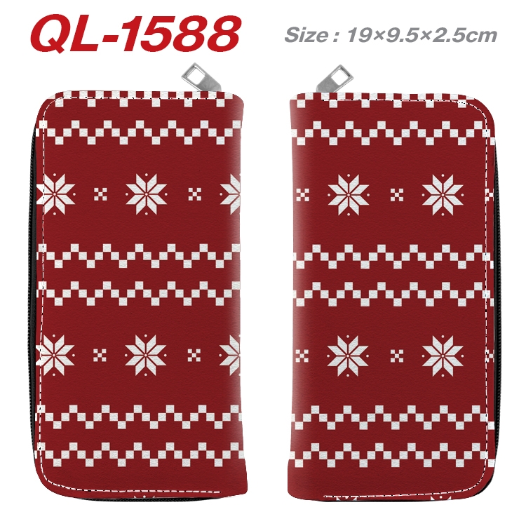 Christmas Cartoon perimeter long zipper wallet 19.5x9.5x2.5cm QL-1588